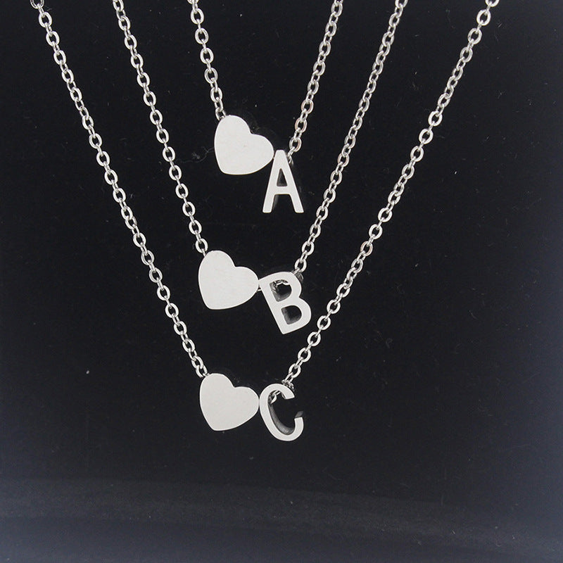 Collier combiné de lettres d'amour