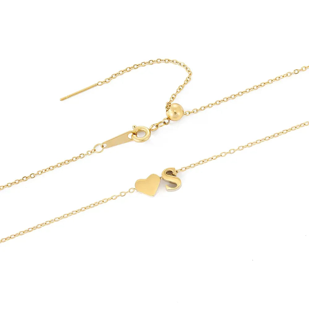 Collier combiné de lettres d'amour