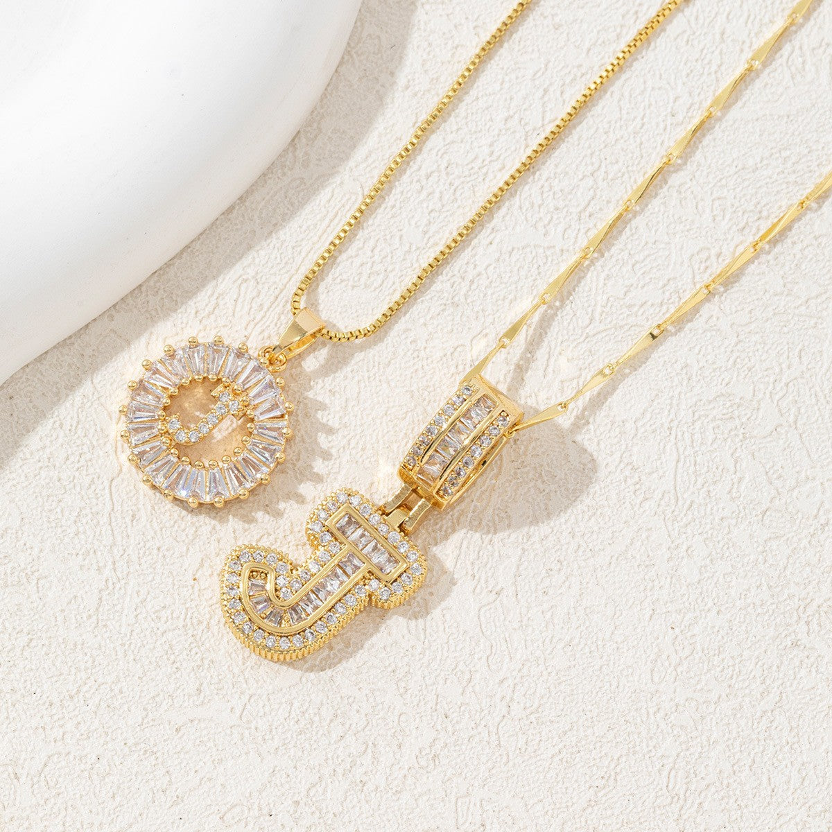 Rock Sugar Full of Diamonds 26 English Letter Necklace