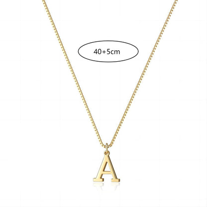 Collier pour femme plaqu� or avec lettre de l'alphabet