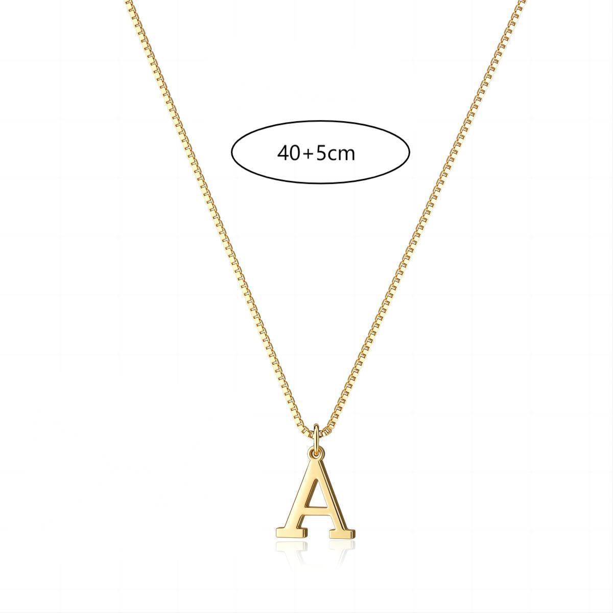 Collier pour femme plaqu� or avec lettre de l'alphabet