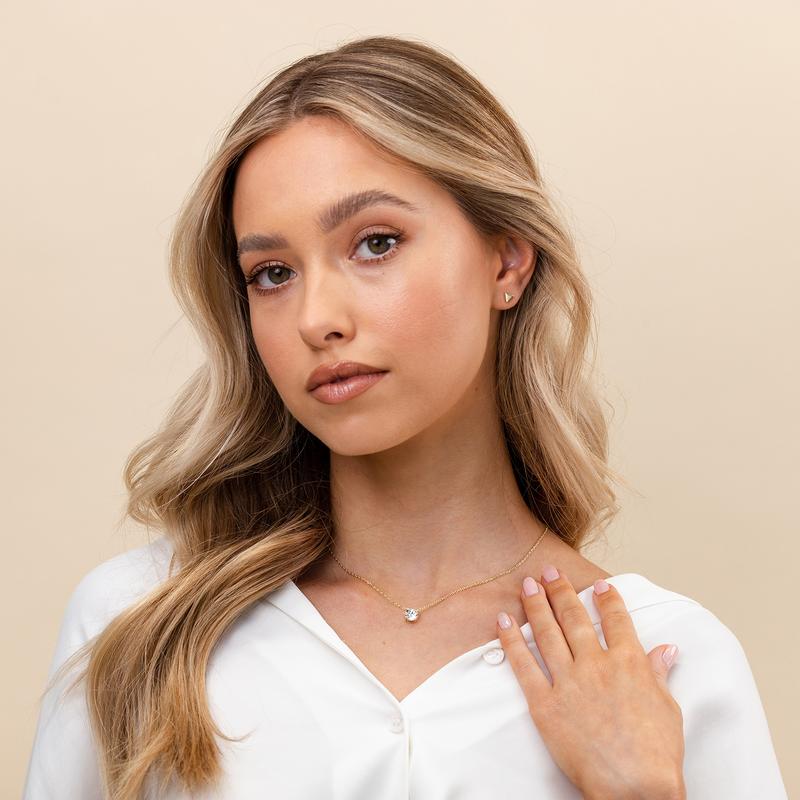 Classic Zirconia Crystal Pendant Necklace