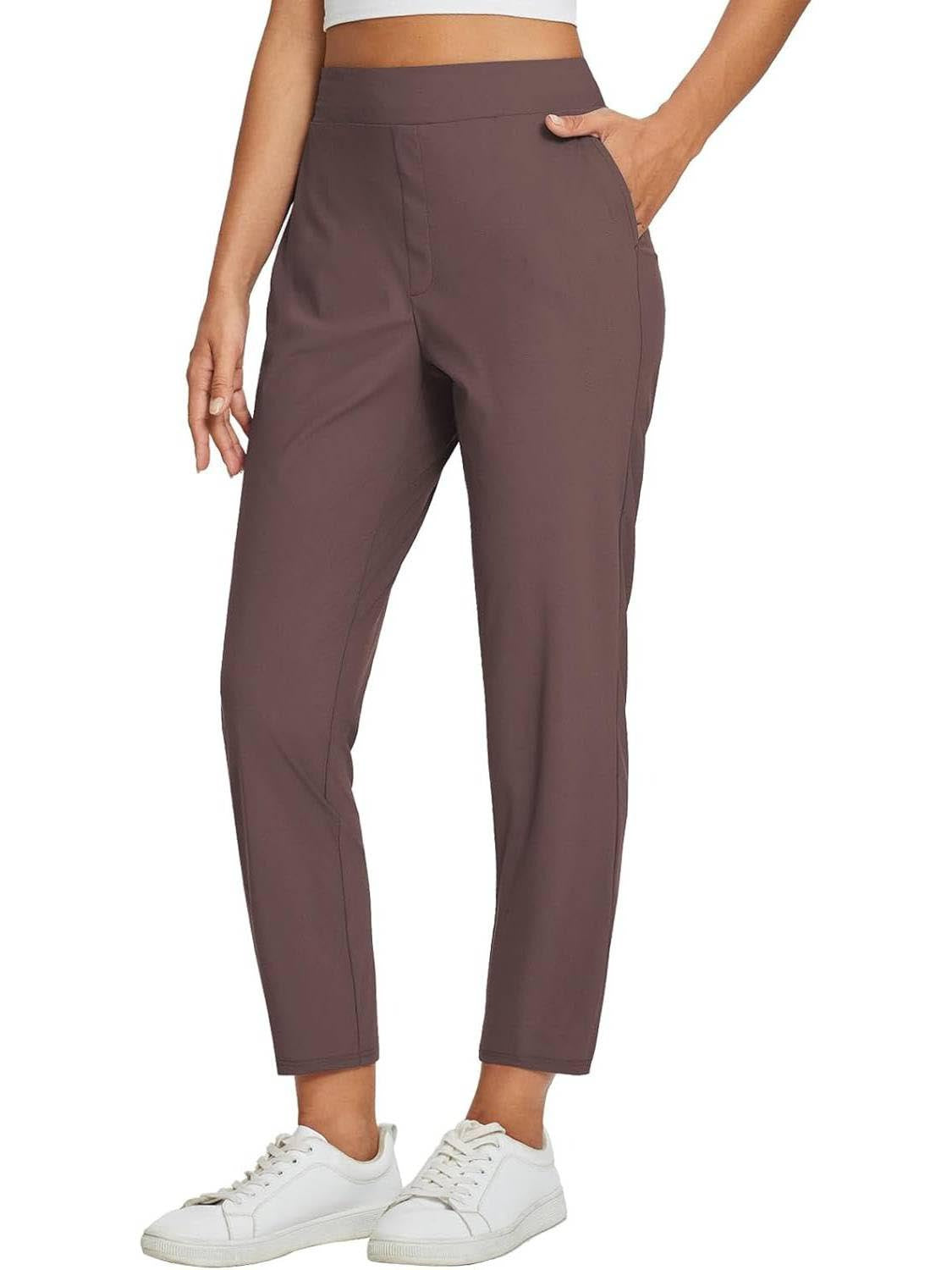 Pantalon cheville l�ger, respirant et doux pour femme, longueur 26/27 pouces