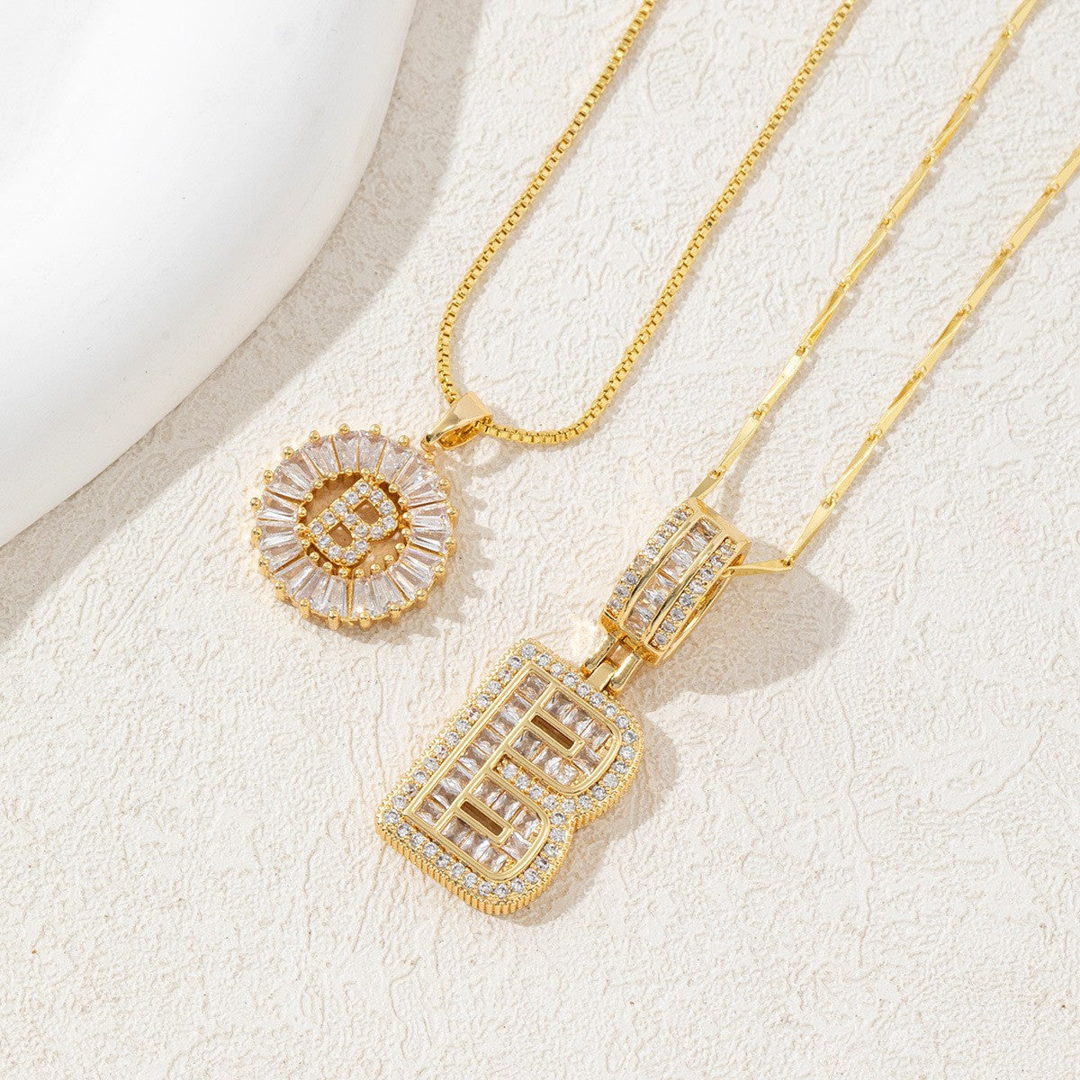 Rock Sugar Full of Diamonds 26 English Letter Necklace
