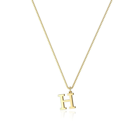 Collier pour femme plaqu� or avec lettre de l'alphabet