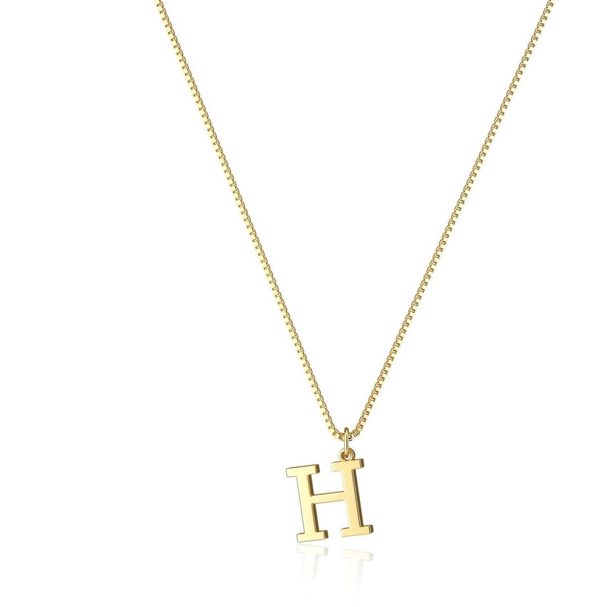 Collier pour femme plaqu� or avec lettre de l'alphabet