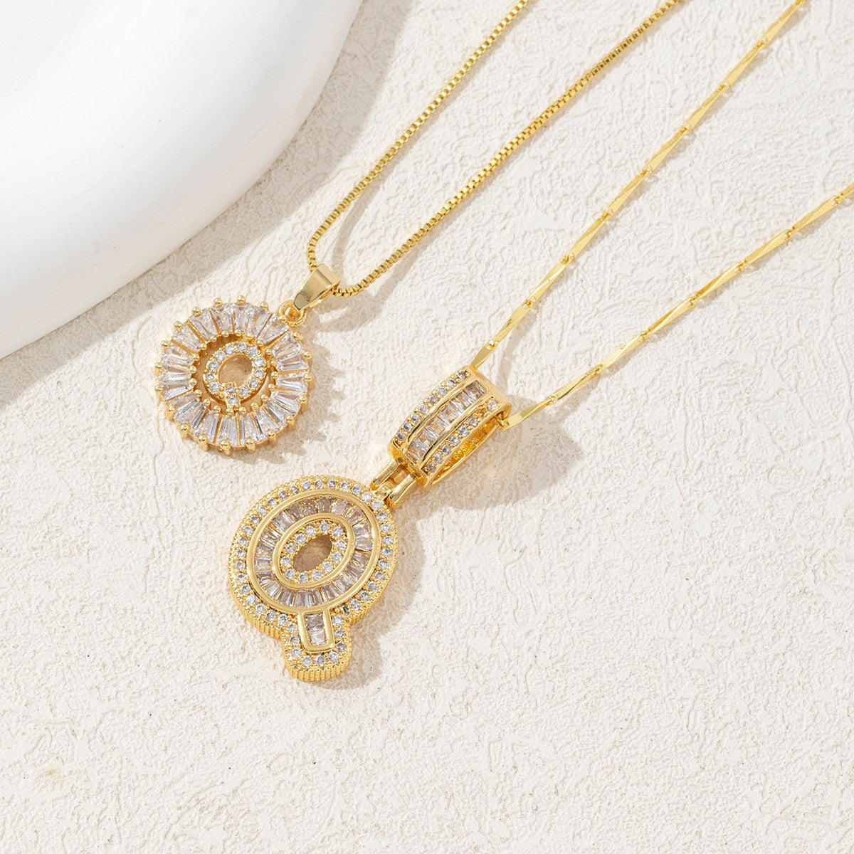 Rock Sugar Full of Diamonds 26 English Letter Necklace
