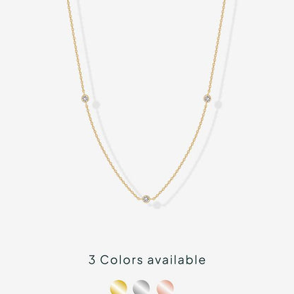 Dainty Diamond Encrusted Necklace