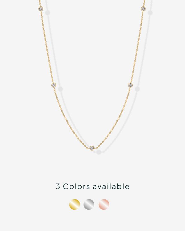 Dainty Diamond Encrusted Necklace