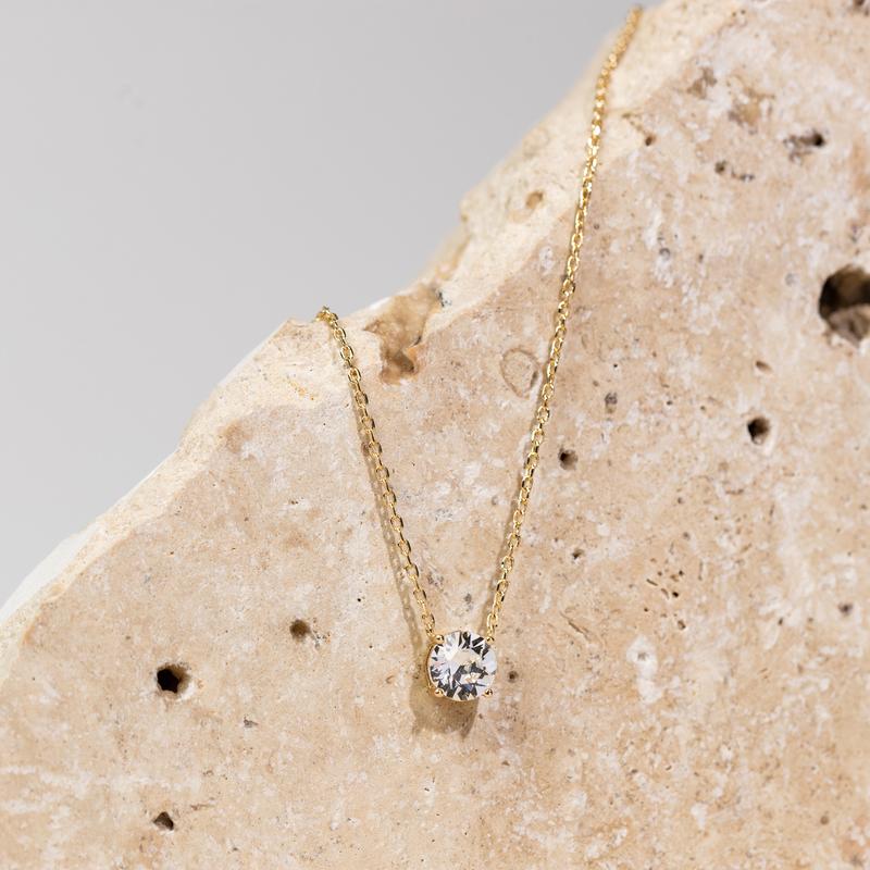 Classic Zirconia Crystal Pendant Necklace