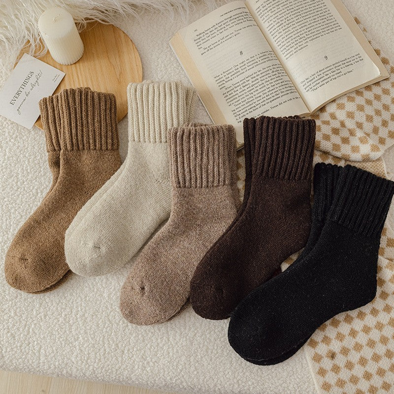 Chaussettes d�contract�es, douces, confortables et chaudes pour femmes, id�ales pour l'automne et l'hiver