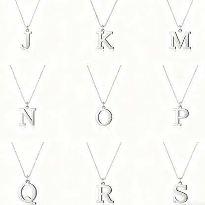 Collier pour femme plaqu� or avec lettre de l'alphabet
