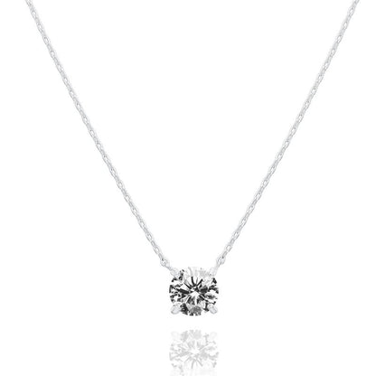 Classic Zirconia Crystal Pendant Necklace