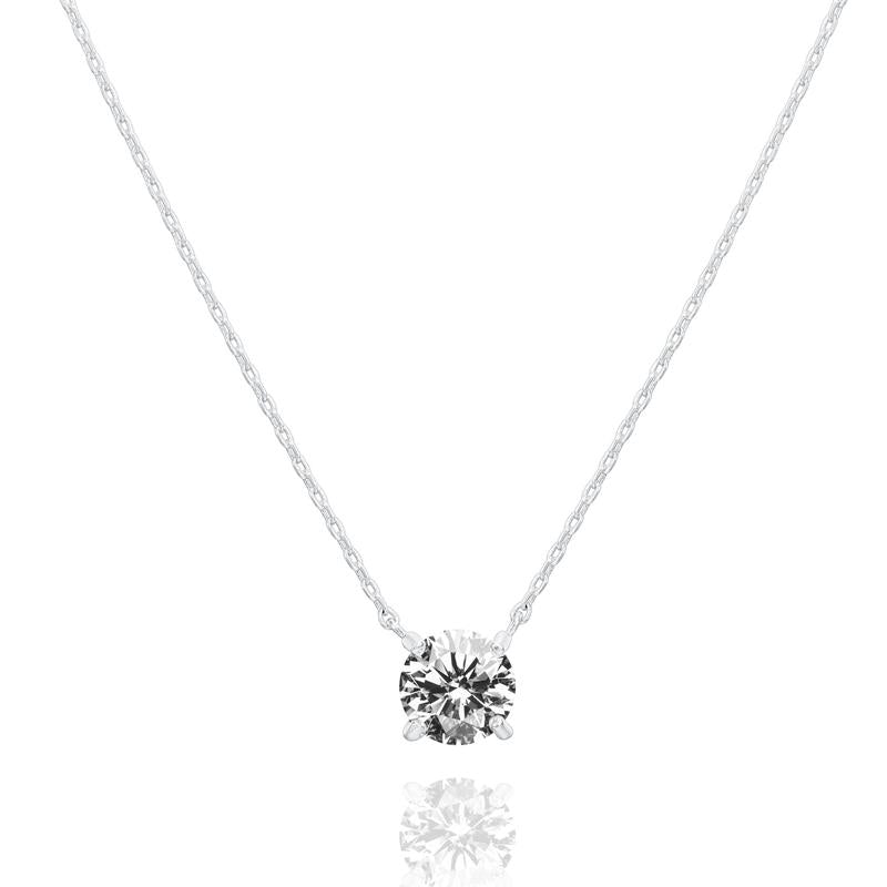 Classic Zirconia Crystal Pendant Necklace