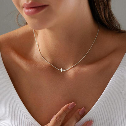 Dainty Gold Cross Necklace