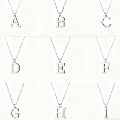 Collier pour femme plaqu� or avec lettre de l'alphabet