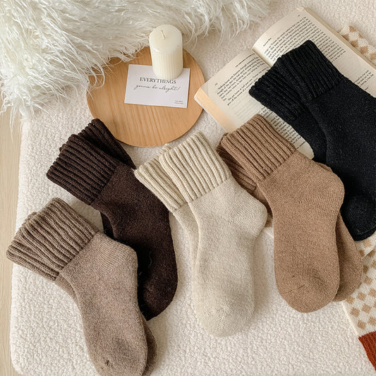 Chaussettes d�contract�es, douces, confortables et chaudes pour femmes, id�ales pour l'automne et l'hiver