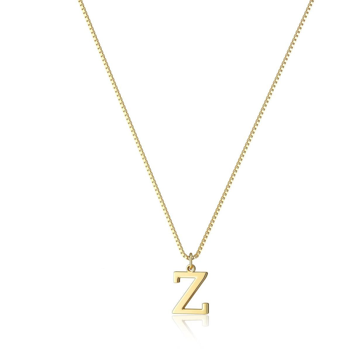 Collier pour femme plaqu� or avec lettre de l'alphabet