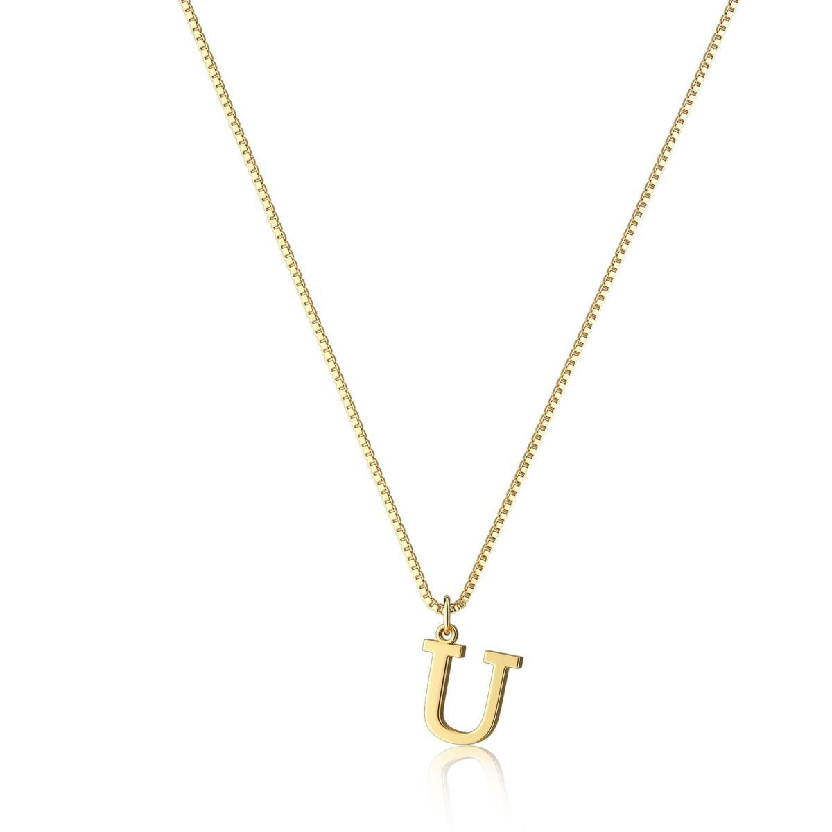 Collier pour femme plaqu� or avec lettre de l'alphabet
