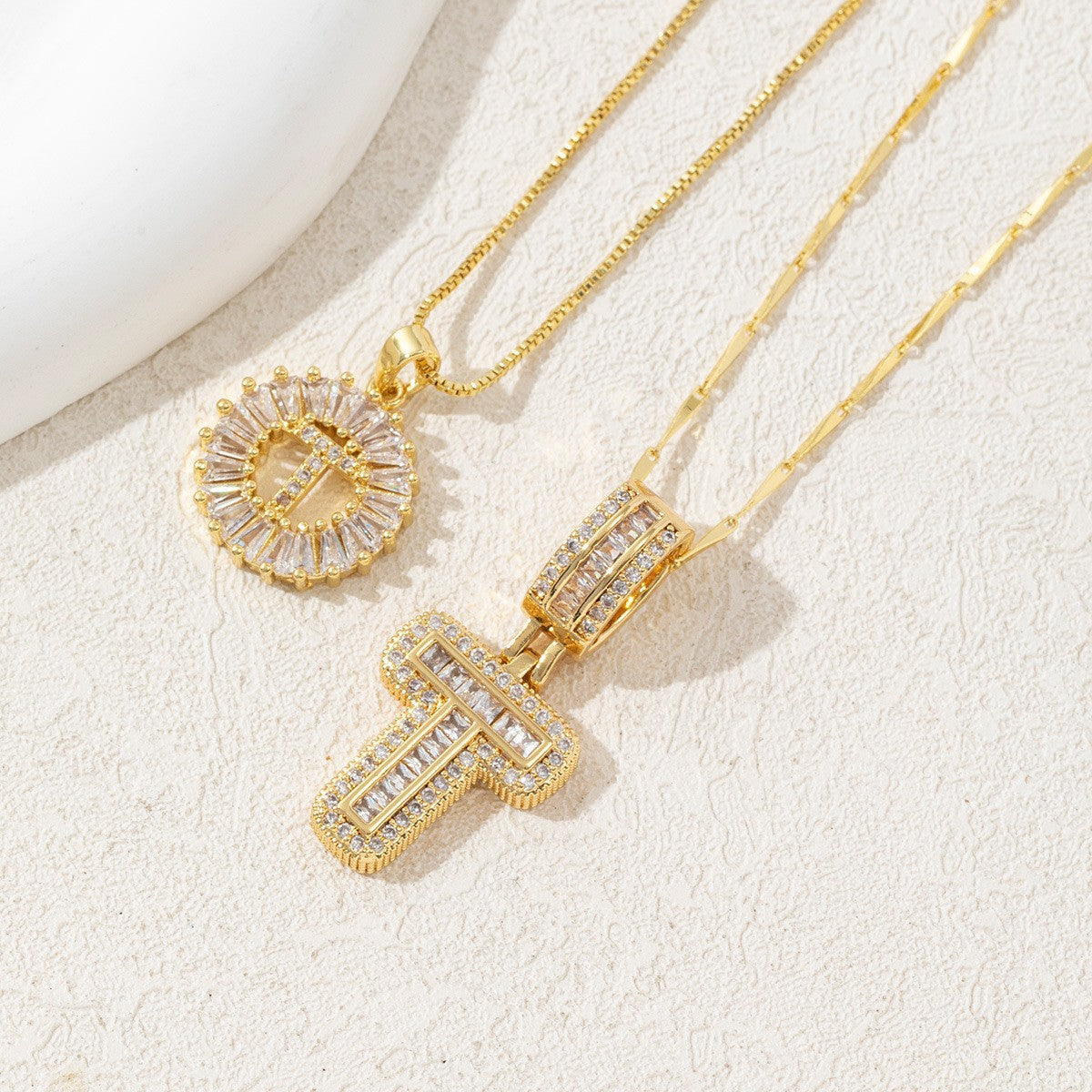 Rock Sugar Full of Diamonds 26 English Letter Necklace