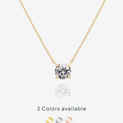 Classic Zirconia Crystal Pendant Necklace