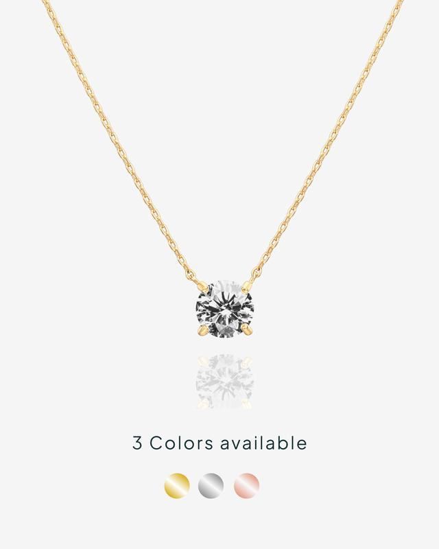 Classic Zirconia Crystal Pendant Necklace