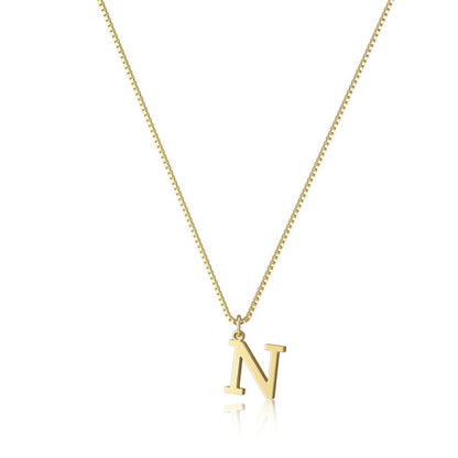 Collier pour femme plaqu� or avec lettre de l'alphabet