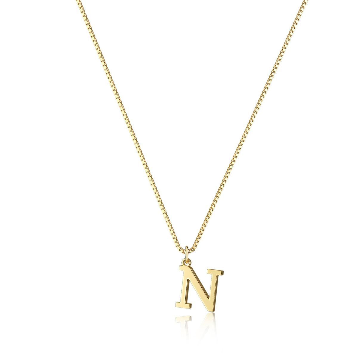 Collier pour femme plaqu� or avec lettre de l'alphabet