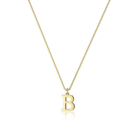 Collier pour femme plaqu� or avec lettre de l'alphabet