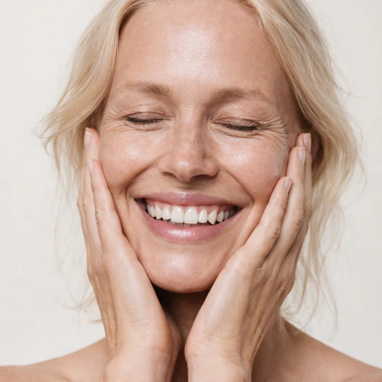 Three smiling women showing visible results