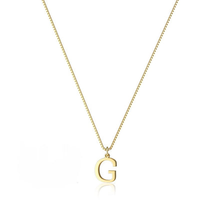 Collier pour femme plaqu� or avec lettre de l'alphabet