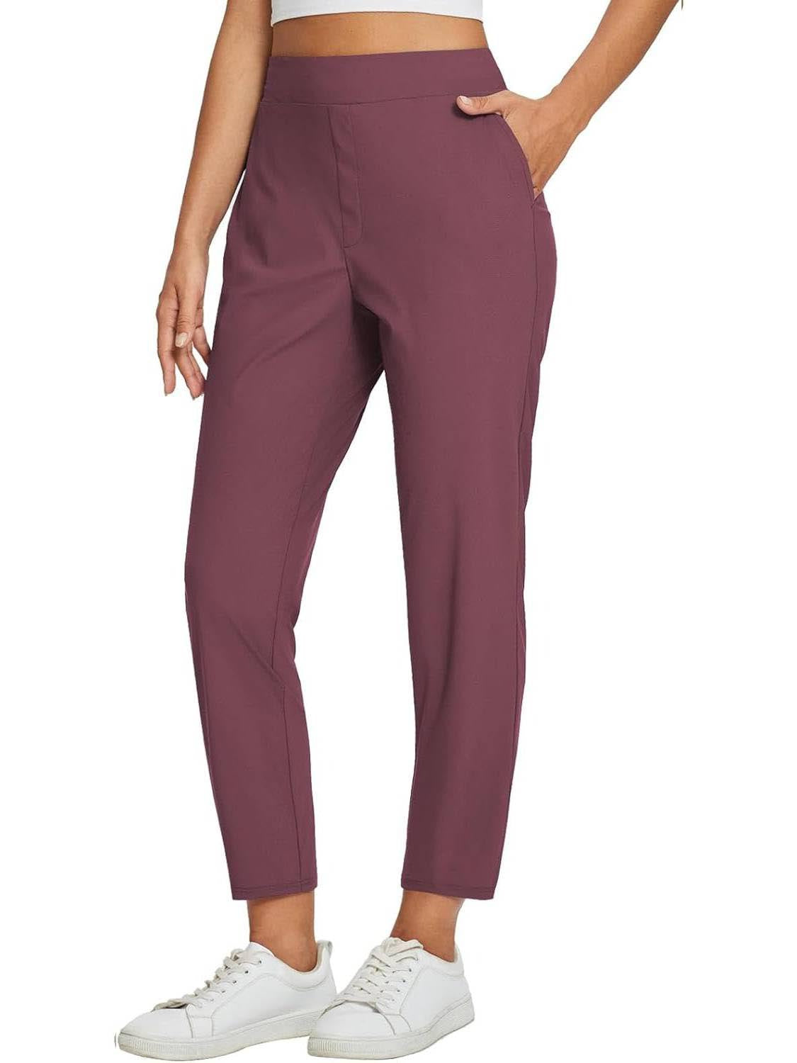 Pantalon cheville l�ger, respirant et doux pour femme, longueur 26/27 pouces