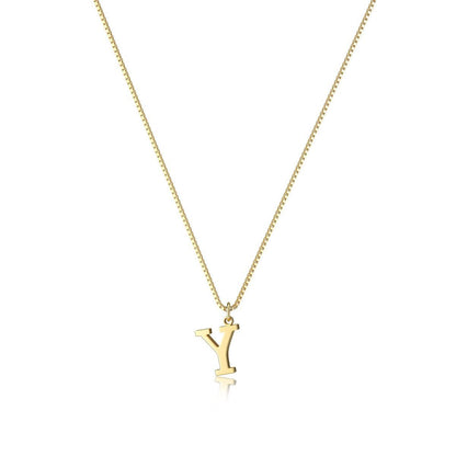 Collier pour femme plaqu� or avec lettre de l'alphabet