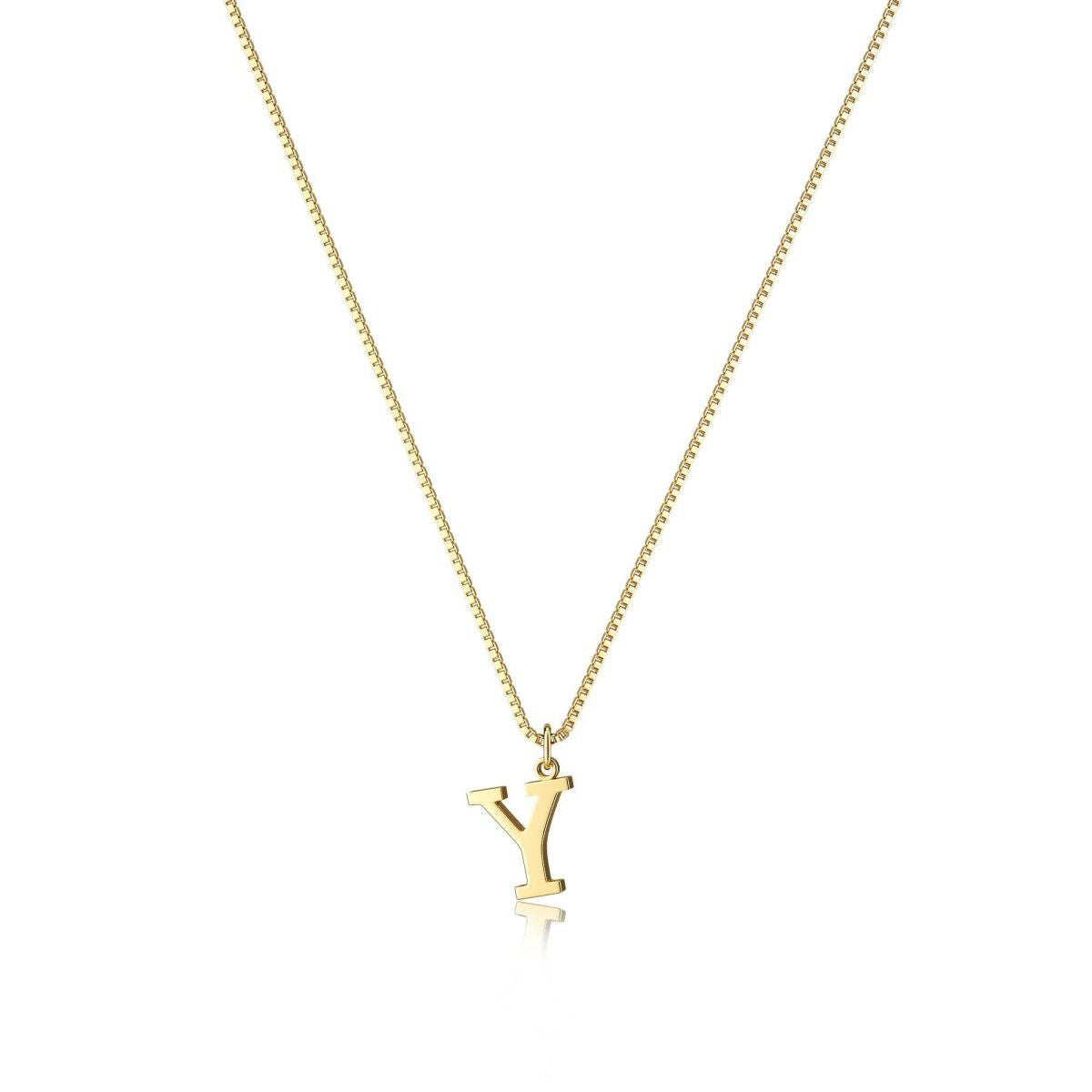 Collier pour femme plaqu� or avec lettre de l'alphabet