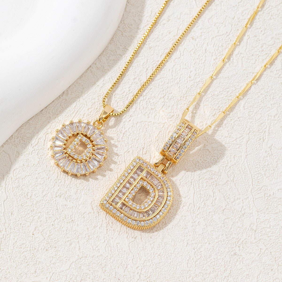 Rock Sugar Full of Diamonds 26 English Letter Necklace