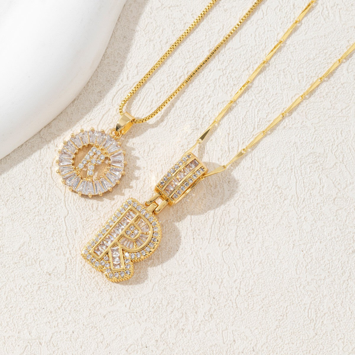 Rock Sugar Full of Diamonds 26 English Letter Necklace