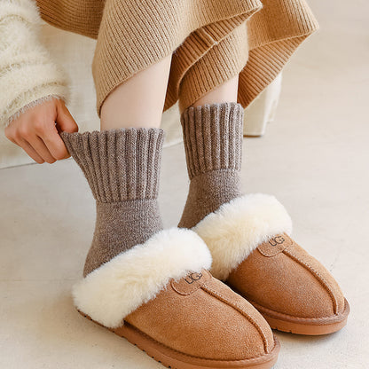 Chaussettes d�contract�es, douces, confortables et chaudes pour femmes, id�ales pour l'automne et l'hiver