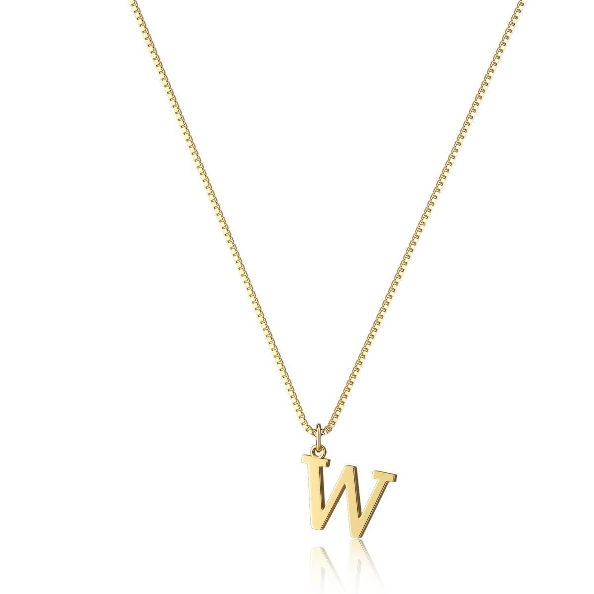 Collier pour femme plaqu� or avec lettre de l'alphabet