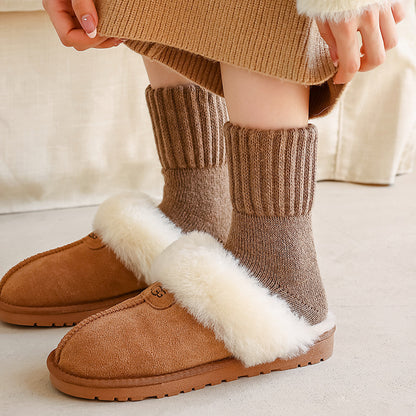 Chaussettes d�contract�es, douces, confortables et chaudes pour femmes, id�ales pour l'automne et l'hiver