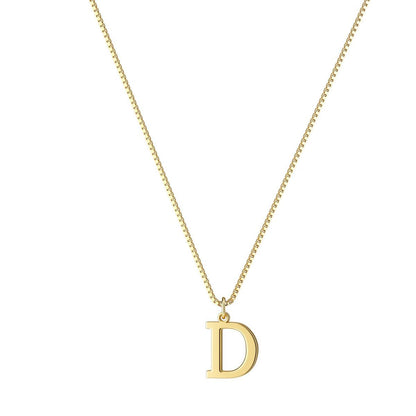 Collier pour femme plaqu� or avec lettre de l'alphabet
