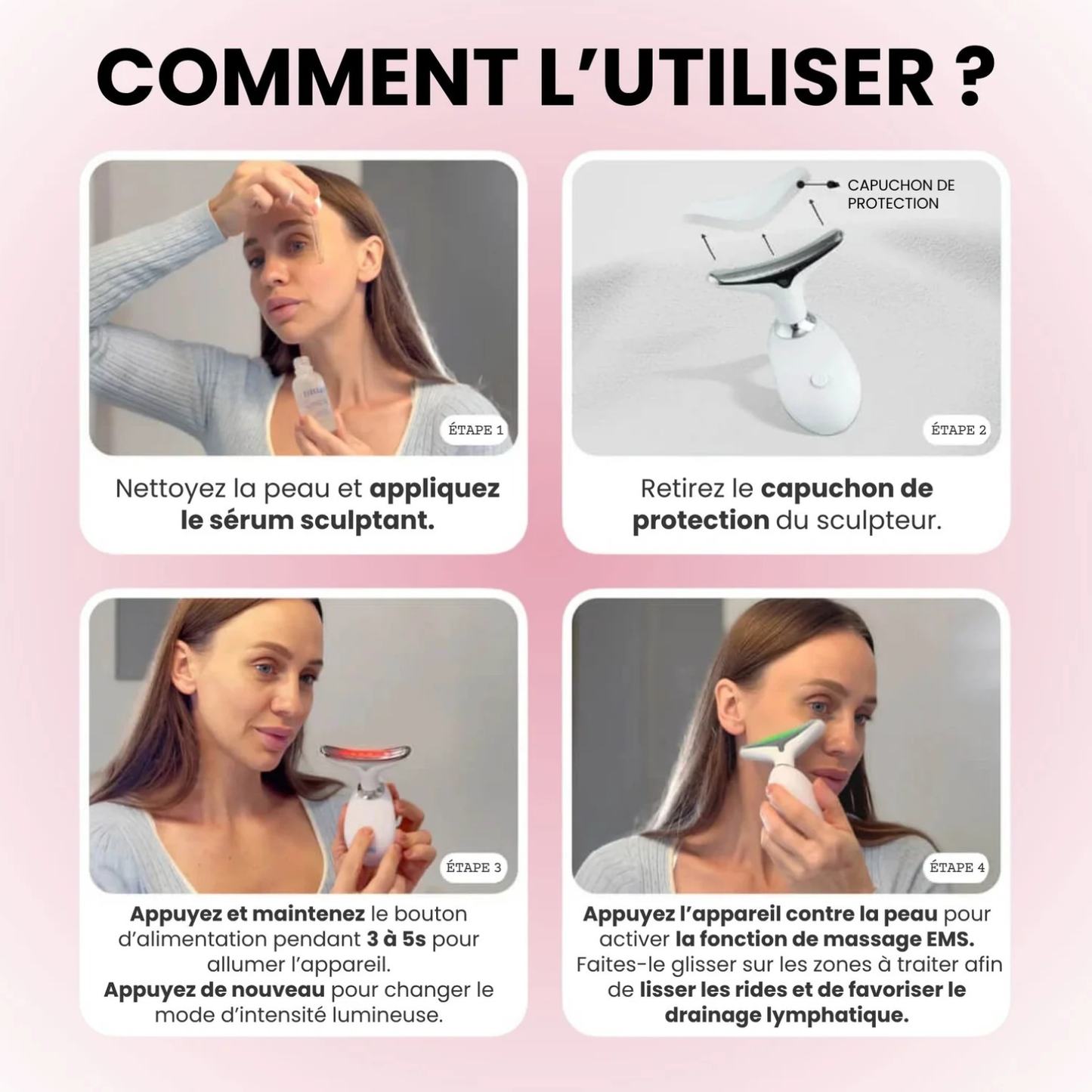 DermaPro™ – Appareil LED anti-rides 7-en-1