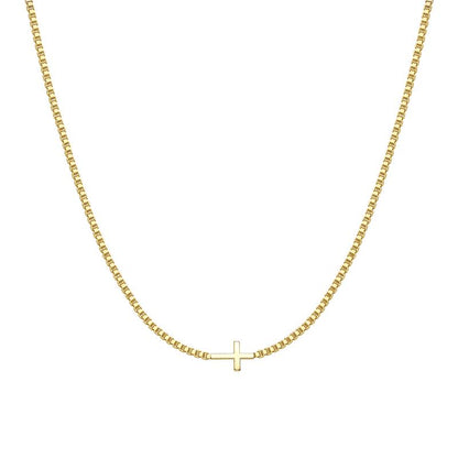 Dainty Gold Cross Necklace