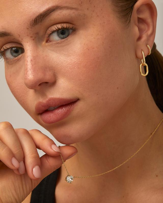 Classic Zirconia Crystal Pendant Necklace
